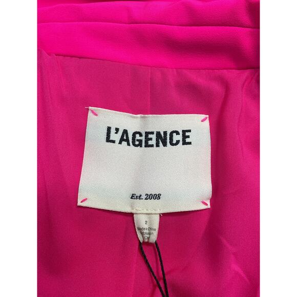 L'Agence 'Chamberlain' Pink Polyester Blazer Size 2 - NWT - Picture 3 of 4